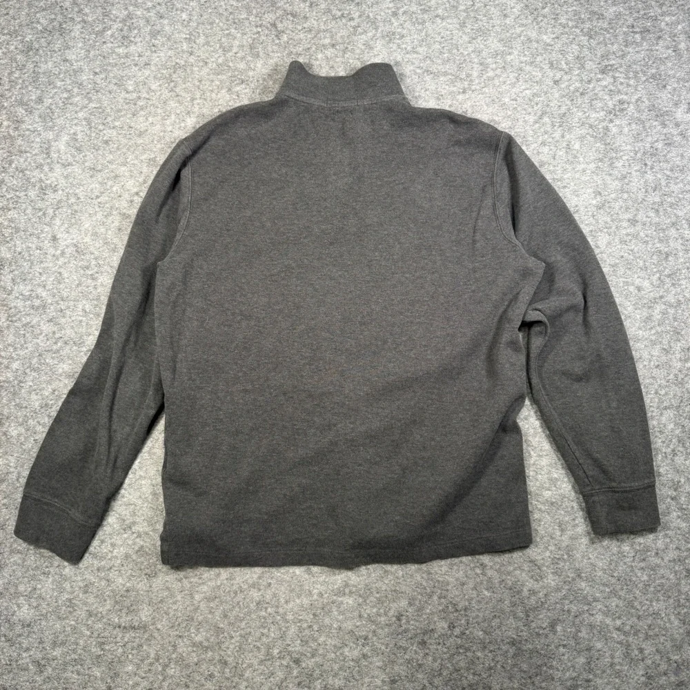 Polo Ralph Lauren Mens Estate Rib Quarter Zip Pullover Sweater Gray Large L
